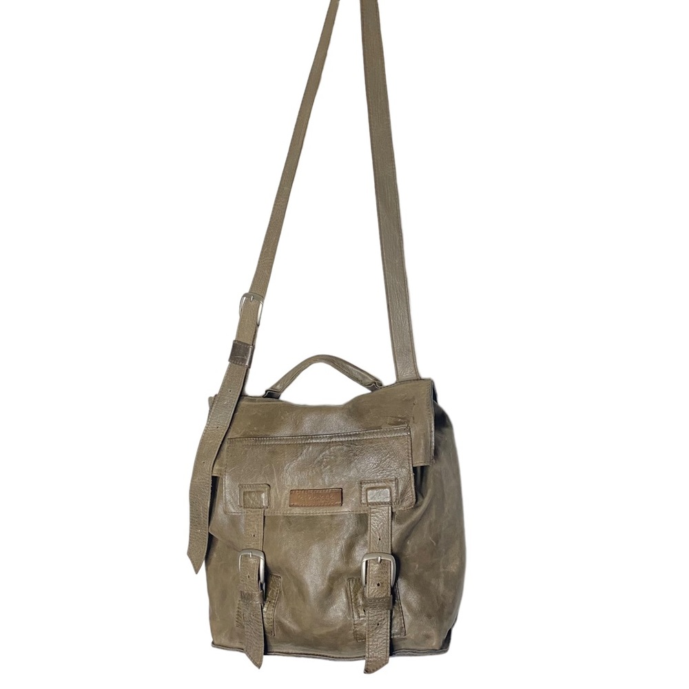 Made in Italy large leather crossbody bag (B#B )